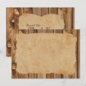 Merci personnalisé rustique en bois de parchemin (Devant / Derrière)
