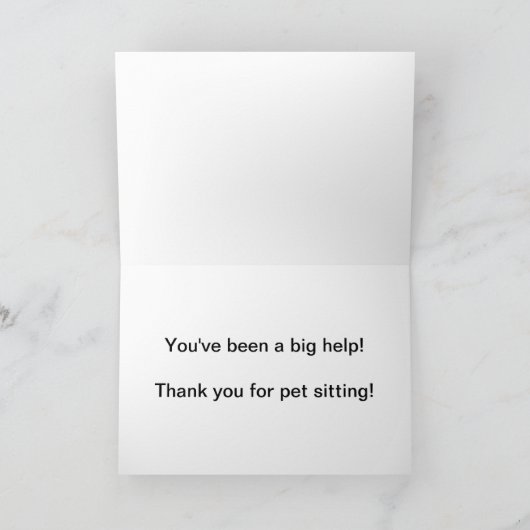 Merci Pet Sitter Card (Intérieur)