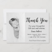 Merci photo bébé Faire-part de naissance (Devant)