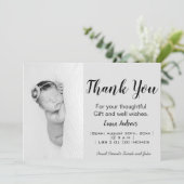 Merci photo bébé Faire-part de naissance (Debout devant)