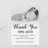Merci photo bébé Faire-part de naissance (Devant / Derrière)