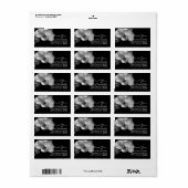 Merci photo blanc orchidée Étiquette de adresse (Feuille entière)