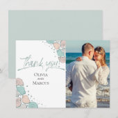 Merci photo | Coquillages de plage Corail Turquois (Devant / Derrière)