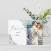 Merci photo | Coquillages de plage Corail Turquois (Debout devant)