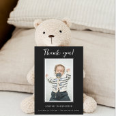 Merci photo de Baby shower noir et blanc moderne