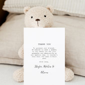 Merci photo de Baby shower noir et blanc moderne