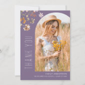 Merci photo de graduation de Fleur sauvage violet (Devant)