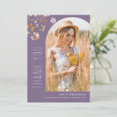 Merci photo de graduation de Fleur sauvage violet (Debout devant)