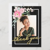 Merci photo de graduation rose chaud (Devant)