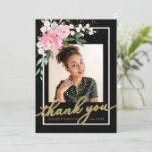 Merci photo de graduation rose chaud (Debout devant)