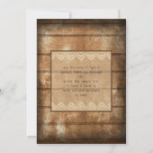 Merci photo de la dentelle de bois rustique (Dos)