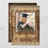 Merci photo de la dentelle de bois rustique (Devant / Derrière)