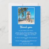 Merci photo de lune de miel mariage (Dos)