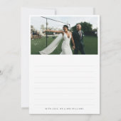 Merci photo de Mariage de script blanc moderne (Dos)
