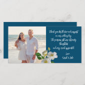 Merci photo de Mariage de White Beach Roses (Devant / Derrière)