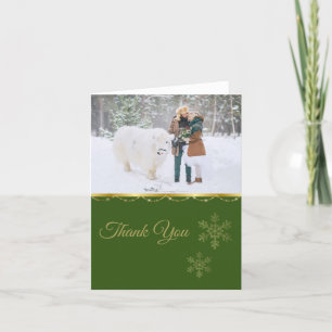 Merci photo de mariage d'hiver