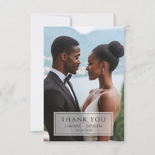 Merci photo de mariage élégant