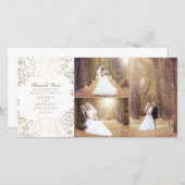 Merci photo de mariage élégant pour bébé d'or (Devant / Derrière)