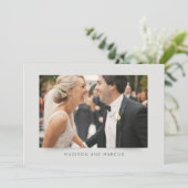 Merci photo de mariage moderne et élégant (Debout devant)