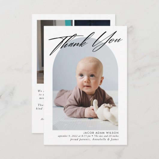 Merci photo de naissance (Devant / Derrière)