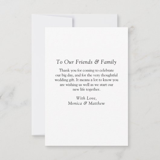 Merci photo de script moderne élégant budget (Dos)