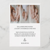 Merci photo de script moderne Faire-part de naissa (Verso)