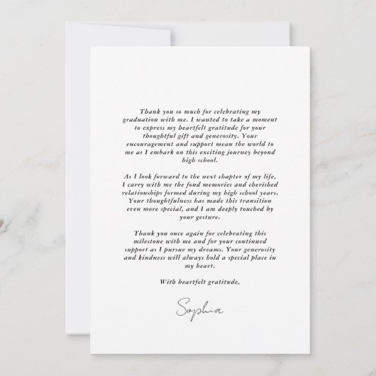 Merci photo de script moderne simple (Dos)