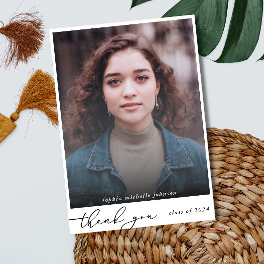 Merci photo de script moderne simple