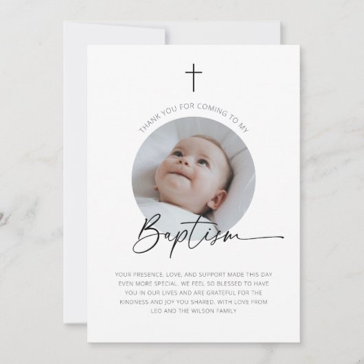Merci photo du baptême (Devant)