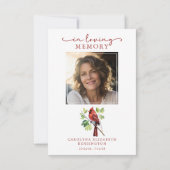 Merci photo du cardinal funéraire (Dos)