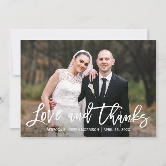 Merci photo du Mariage de tournesols rustiques (Devant)