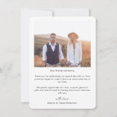 Merci photo du Mariage Fleur sauvage rustique (Dos)