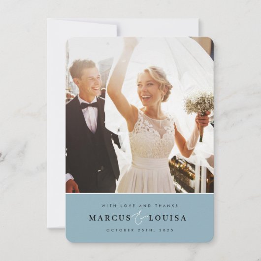 MERCI photo élégant mignon et bleu poussiéreux (Devant)