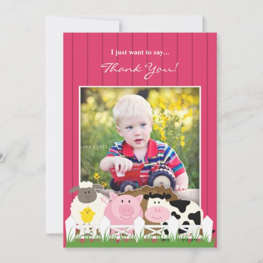 Merci Photo Farm Flat Invitation (Devant)
