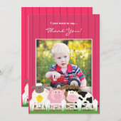 Merci Photo Farm Flat Invitation (Devant / Derrière)