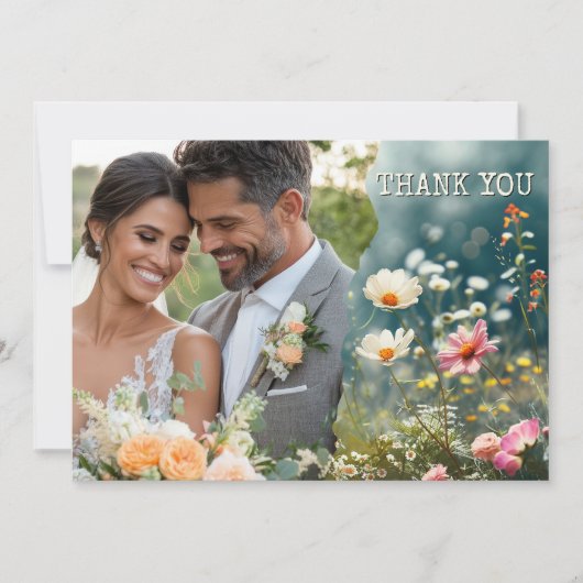 Merci photo Fleur sauvage Boho Mariage (Devant)