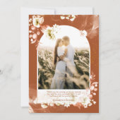 Merci photo floral en terre cuite moderne (Devant)