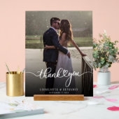 Merci photo Mariage à lettres main moderne (Mariage)