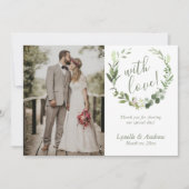 Merci photo mariage avec noms (Devant)