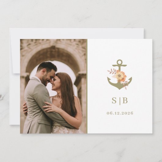 Merci photo Mariage Boho Monogram (Devant)