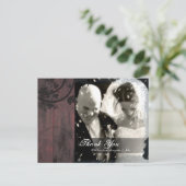 Merci Photo Mariage Carte postale Rustic Barne (Debout devant)