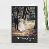 Merci photo Mariage Chalkboard Couple | Script (Devant)