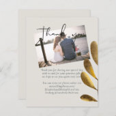 Merci photo Mariage de feuille de bronze rustique (Devant / Derrière)