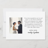 Merci photo Mariage de script brossé moderne (Dos)