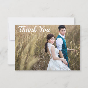 Merci photo mariage double face personnalisé