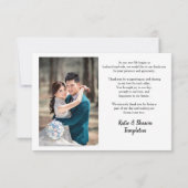 Merci photo mariage double face personnalisé (Dos)