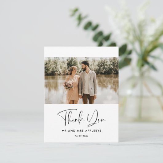 Merci photo mariage élégant et moderne (Debout devant)