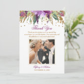 Merci photo Mariage Floral Sparkling Amethyst (Debout devant)