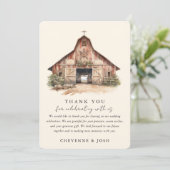 Merci photo Mariage Western Modern Rustic (Debout devant)