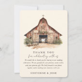 Merci photo Mariage Western Modern Rustic (Devant)